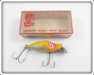 Heddon Yellow Shore Midget River Runt In Correct Box