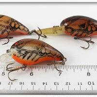 Bomber Natural Crawdad Square A & Model A Lot Of Three