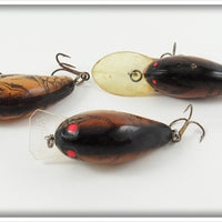 Bomber Natural Crawdad Square A & Model A Lot Of Three