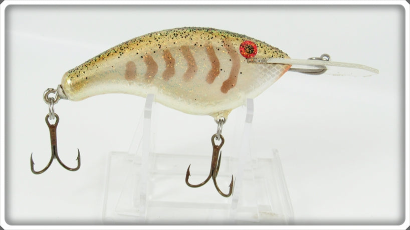 Brown Striped Glitter Back Coffin Lip Crankbait