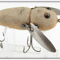 Vintage Heddon Grey Flocked Mouse Crazy Crawler Lure 