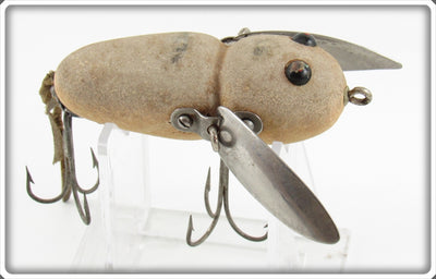 Vintage Heddon Grey Flocked Mouse Crazy Crawler Lure 