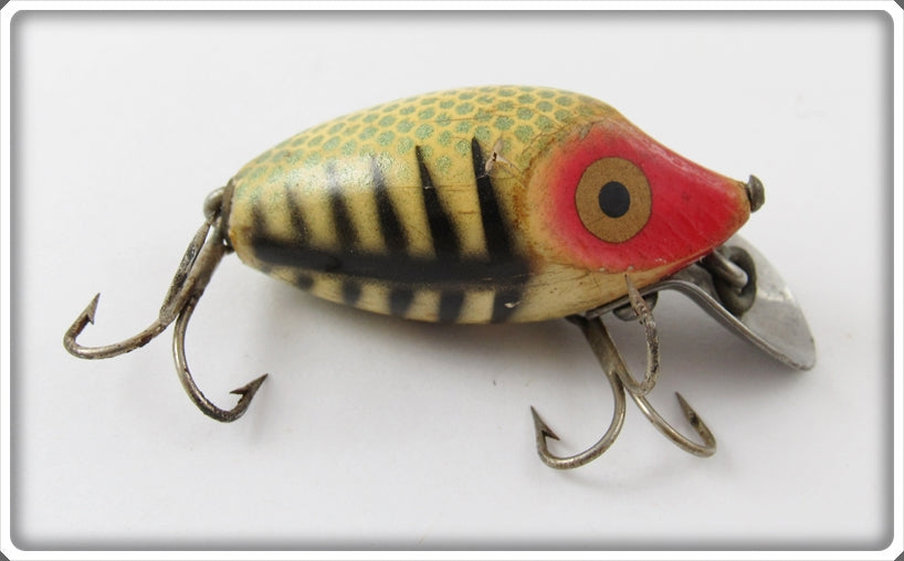 Vintage Heddon Silver Shore Wooden Midgit Digit Lure