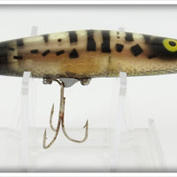 Vintage Heddon Silver & Black Dying Flutter Lure 