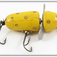 Vintage Pflueger Yellow Gold Spots Globe Lure