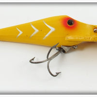 Vintage Fred Arbogast Yellow Shore Hustler Lure 