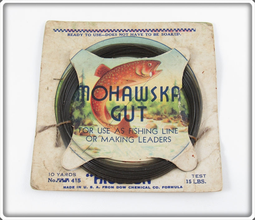 Vintage Mohawska Gut For Fishing Line On Card 