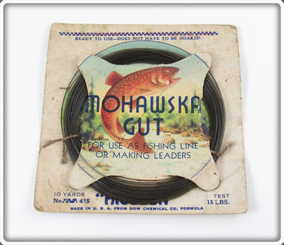 Vintage Mohawska Gut For Fishing Line On Card 