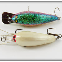 Norman Glitter & White Crankbait Pair