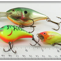 Rapala Skitter Pop & Diver Lot Of Three