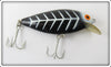 Vintage Bomber Bait Co Black White Ribs Speed Shad Lure