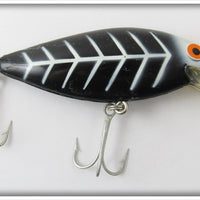 Vintage Bomber Bait Co Black White Ribs Speed Shad Lure