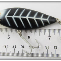 Bomber Black White Ribs Speed Shad