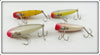 Tackle Industries Yellow Spotted, Grey, Purple & Grey Scale Swimmin Minnow Lot
