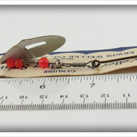 Erwin Weller Co Red & White June Bug Spinner On Card