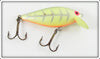 Vintage Bomber Fluorescent Yellow Silver Ribs Speed Shad Lure
