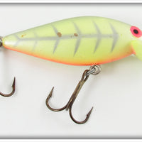 Vintage Bomber Fluorescent Yellow Silver Ribs Speed Shad Lure
