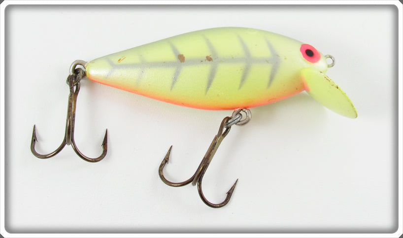 Vintage Bomber Fluorescent Yellow Silver Ribs Speed Shad Lure