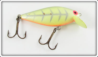 Vintage Bomber Fluorescent Yellow Silver Ribs Speed Shad Lure