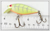 Bomber Fluorescent Yellow Silver Ribs Speed Shad