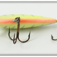 Bomber Fluorescent Yellow Silver Ribs Speed Shad