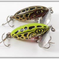 Arbogast Brown Leopard Frog & Green Leopard Frog Spinning Jitterbug