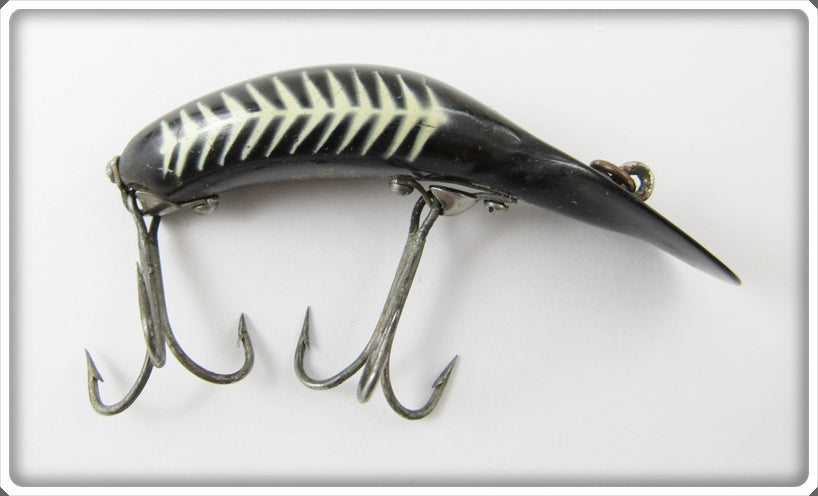 Vintage Heddon Black Shore Tadpolly Spook Lure