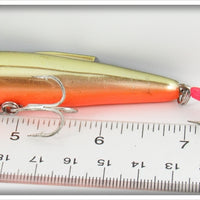 Gold Chrome Orange Belly Finned Crankbait