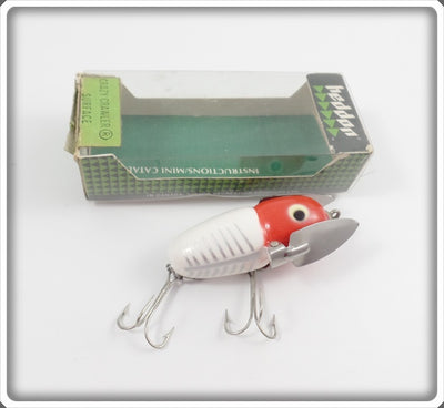 Heddon Red & White Shore Plastic Crazy Crawler In Correct Box