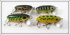 Arbogast Firetiger, Coachdog, Perch & Frog Jitterbug Lot Of Four