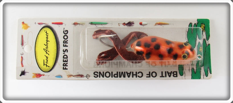 Vintage Arbogast Copper Fred's Frog Lure On Card