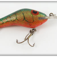 Vintage Poe's Crawdad Glitter Crankbait Lure 