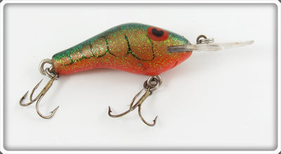 Vintage Poe's Crawdad Glitter Crankbait Lure 