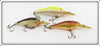 Vintage Rapala Chartruese, Black & Natural Lot Of Three Lures
