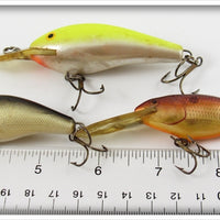 Rapala Chartruese, Black & Natural Lot Of Three