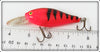 Fluorescent Red & Black Tiger Crankbait