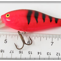 Fluorescent Red & Black Tiger Crankbait