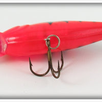 Fluorescent Red & Black Tiger Crankbait