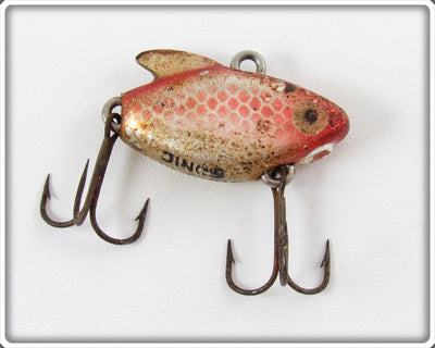 Vintage Heddon Nickel Plated Red Chrome Ultra Sonic Lure