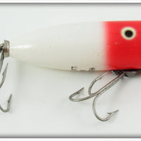 Vintage Heddon Red Head White Baby Lucky 13 Lure