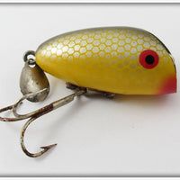 Vintage Wright & McGill Yellow Silver Scale Rustler Lure