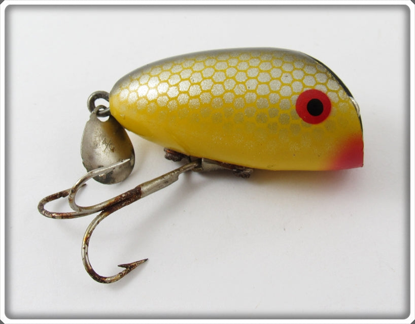Vintage Wright & McGill Yellow Silver Scale Rustler Lure