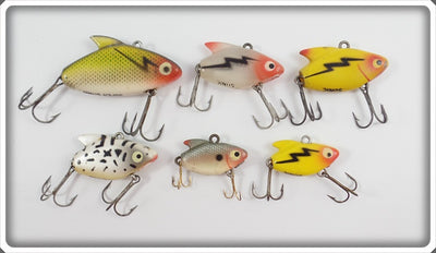 Heddon Sonic Lot Of Six: Perch, Clear, Yellow, Coachdog, & Shad