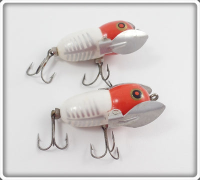 Heddon Red & White Shore Tiny Crazy Crawler Pair