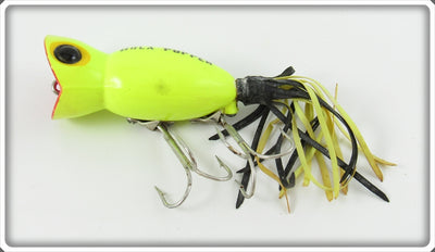 Vintage Fred Arbogast Fluorescent Yellow Hula Popper Lure 