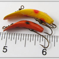 Helin Yellow & Orange Fly Rod Flatfish Pair