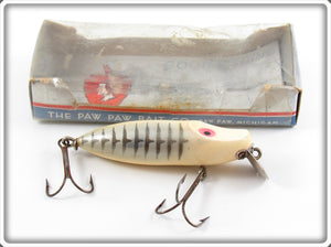 Vintage Paw Paw Silver Black Ribs Master Wiggler Lure In Box