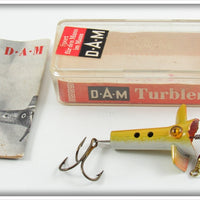 Vintage DAM Yellow & White Turbler Lure In Box 