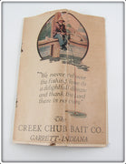 Vintage Creek Chub Bait Co Old Fisherman Pocket Catalog