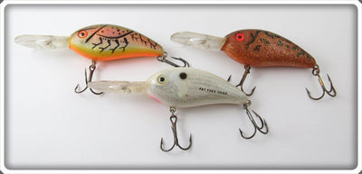 Bill Dance Crawdad, Glitter, & White Fat Free Shad Lure Lot Of Three